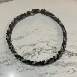 Men’s 18” braided grey and black necklace